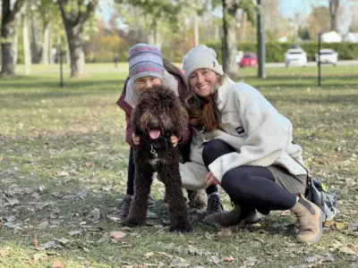 famille avec barbet